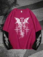 New men's long-sleeved T-shirt for Spring and Autumn 2025 casual roller skating 3D printed street men's wear 5