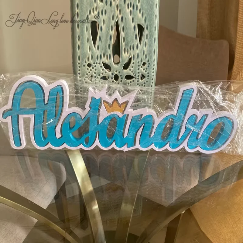 Custom  Personalized Door and Wall Name Sign, Plaque for Nursery, Baby, Christmas Gift, Room Name Plus Crown