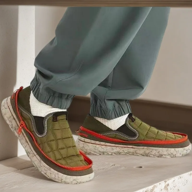 

New Spring Breathable Sneakers Men Casual Shoes Lightweight Slip on Loafers Men Outdoor Shoes Walking Elastic Pantshoes Flats