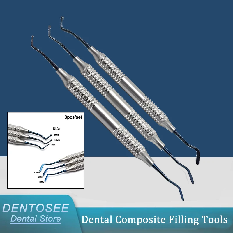 

Dental Composite Resin Filling Spatula Kit for Teeth Restoration Composite Placement & Contouring Tools Dentist Lab Instruments