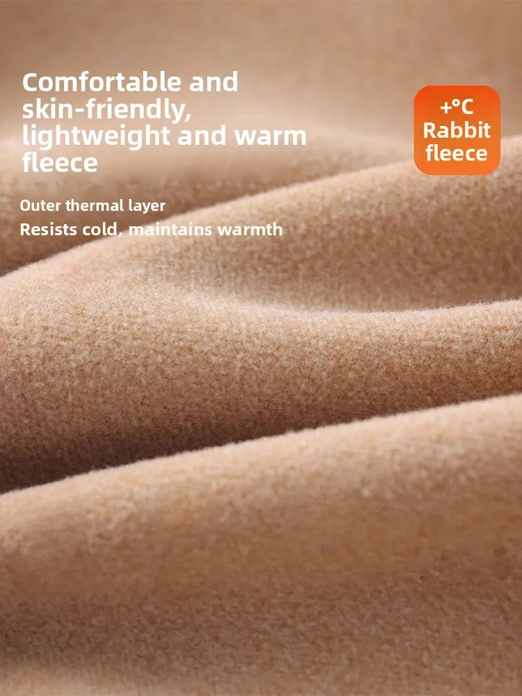 กางเกงโยคะ Thiened arkskin สำหรับผู้หญิง เสื้อคลุมกันหนาว ขนกระต่าย ป้องกันความหนาวเย็น สวมใส่สบาย กางเกงขายาวเอวสูงสำหรับฤดูหนาว