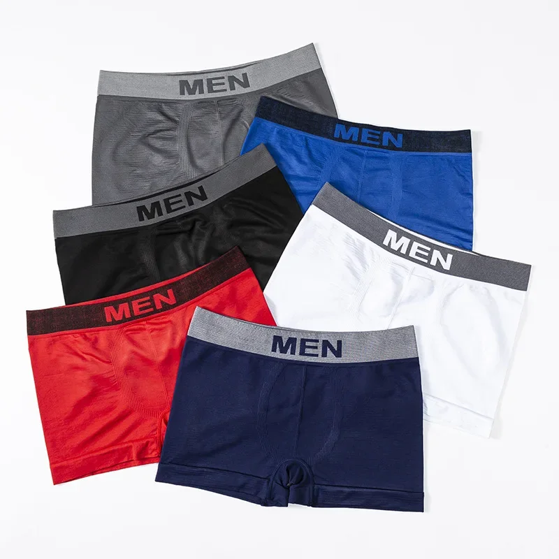 6PCS New Men's Underwear Seamless Sexy Underwear Set Men's Boxer Pants Sports Shorts Boxer Hombre Men Mens