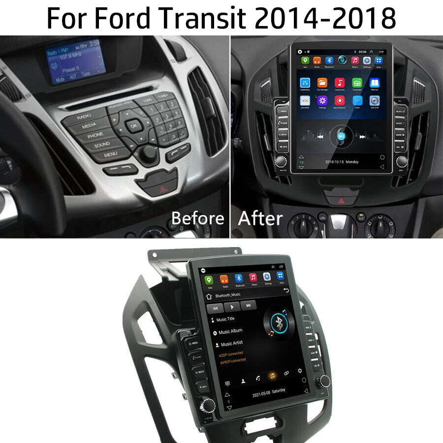 

Автомагнитола 2+64 ГБ Android 15 с GPS-навигацией для Ford Transit 2014-2018, с Carplay Auto и мультимедиа на 9,7 дюйма с разделенным экраном