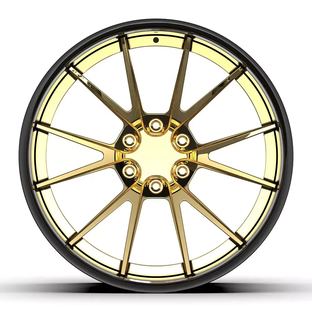 Custom Luxury Forged Wheels, Large Aluminum Cover With Gold Surface, Support Various Sizes Of Width And Finish 3