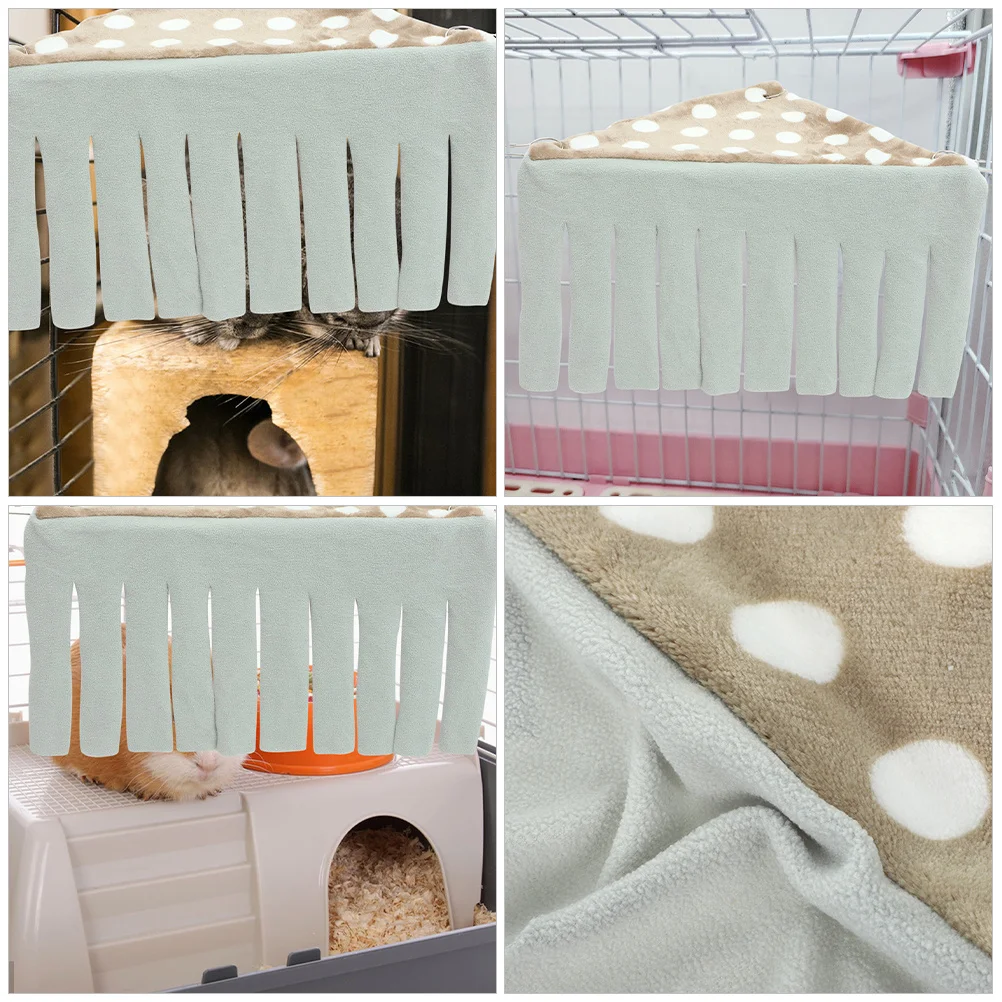 

2pcs Pet Cage Hideout Cotton Lightweight Durable Corner Hideaway For Hamster Guinea Pig Chinchilla Bunny Rat Small Animal