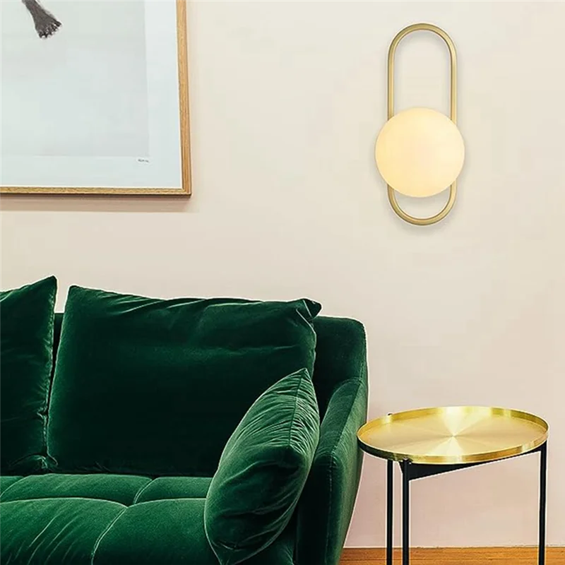 GOOD-Wall Lamp Bedside Lamp Modern Background Wall Lamp Easy To Use Gold (Without Light)