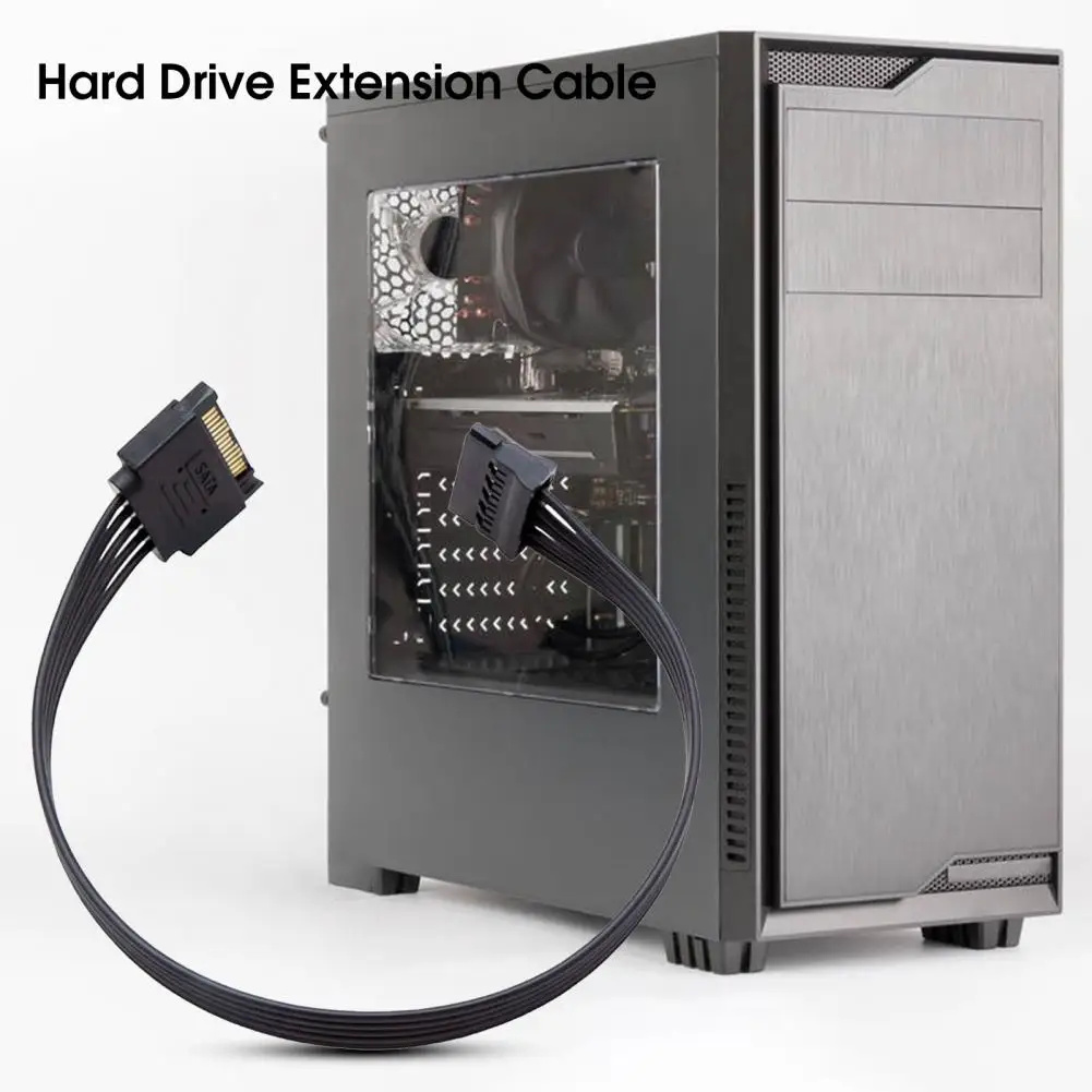 Lightweight Hard Drive Cable Compact Good Conductivity Convenient 15Pin SATA Hard Disk Hard Drive Adapter