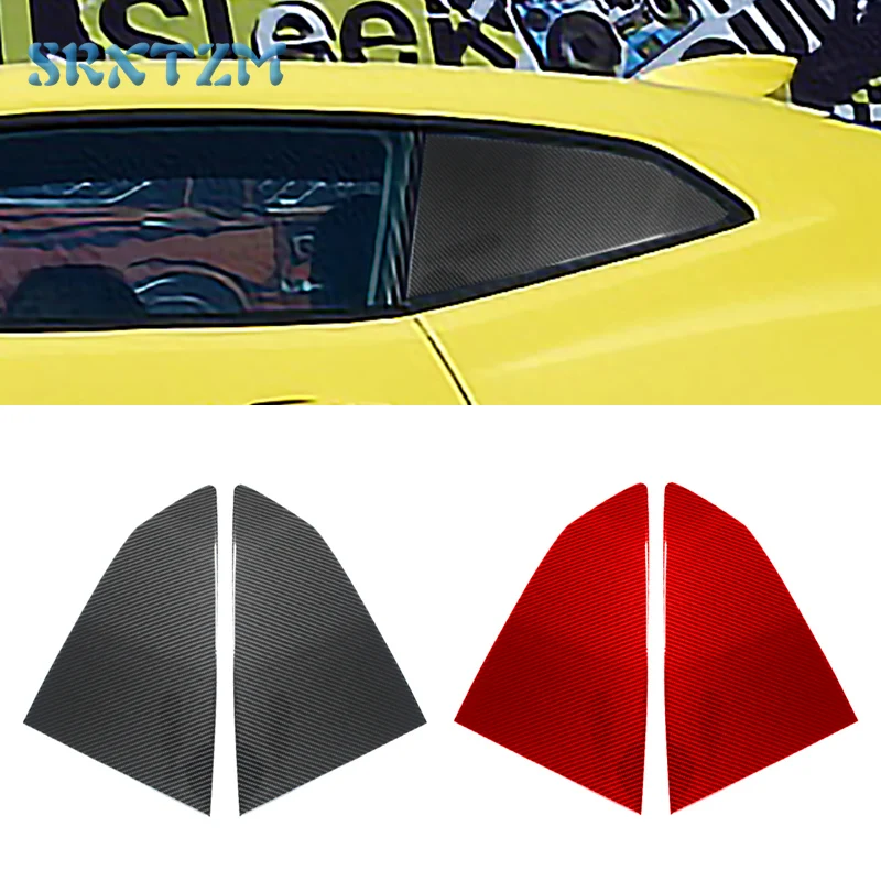 

For Chevrolet Camaro 2017 - 2019 Car Rear Louver Window Side Shutter Cover Trim Carbon Fiber Sticker