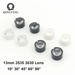 5-50pcs LED Lens 13mm 10 30 45 60 90 Degree Lens Holder For 1W 3W 5W 3535 XPE XPG Emitter Plano Reflector Collimator