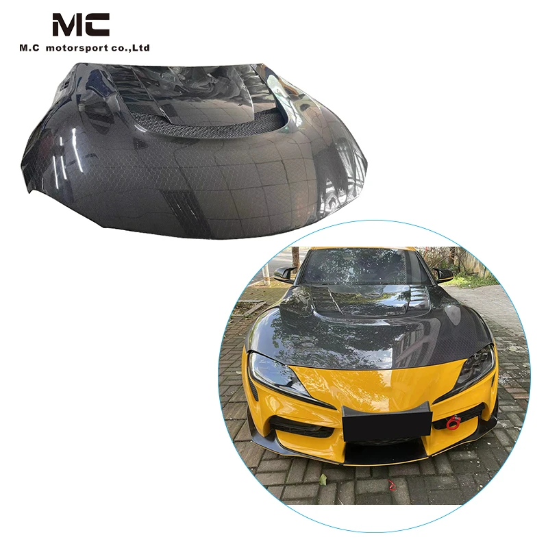 

For Toyota SUPRA A90 Carbon Fiber Hood Honeycomb Carbon Fiber Engine Cover Carbon Fiber Bonnet
