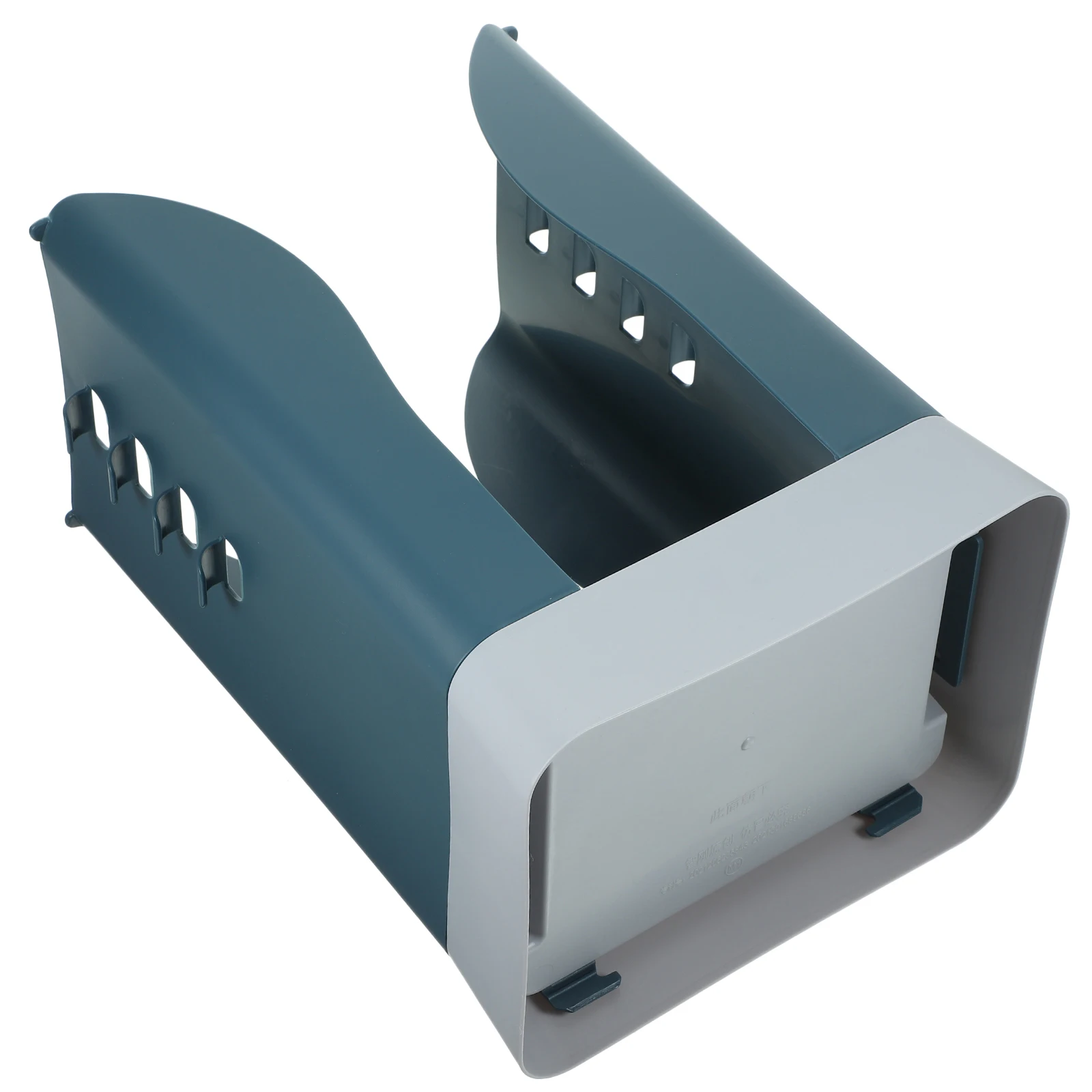 

Adjustable Trash Can Blue Grey Kitchen Bathroom Garbage Bag Holder Plastic Stand Recycling Bin Storage Rack