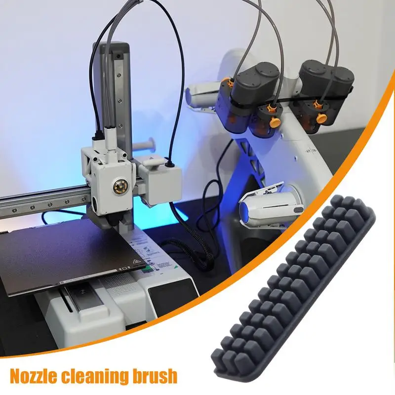 Silicone Nozzle Cleaning Brushes Nozzle Wiper For Bambu Lab A1/A1 mini 3D Printers Effective Blockage Removal Nozzle Cleaner