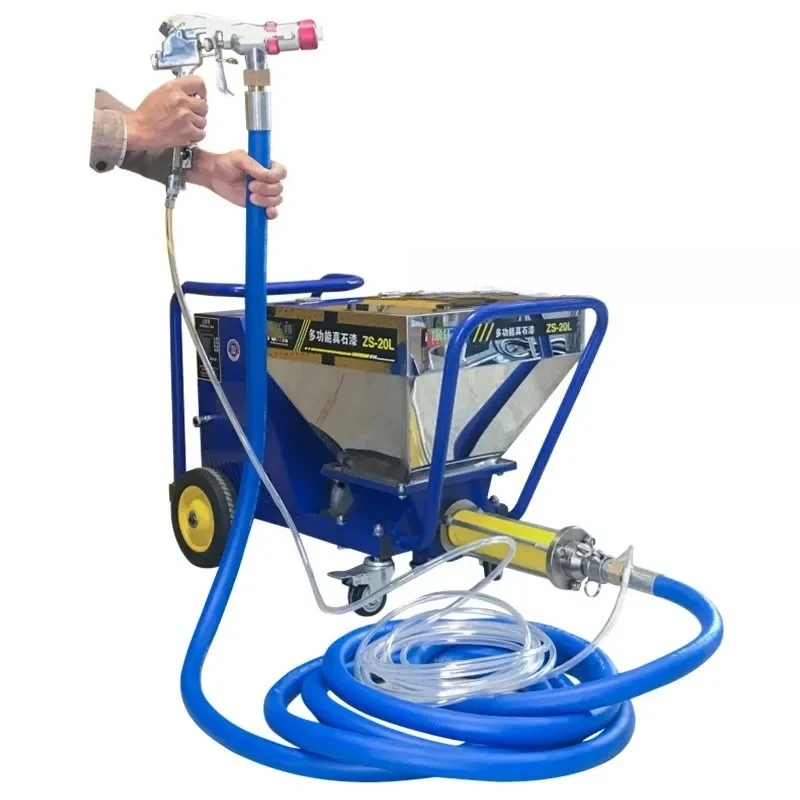 Multi functional real stone paint high-power spraying machine thick paste fireproof coating external wall crack resistant putty