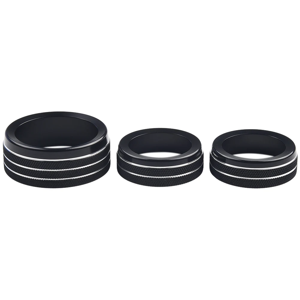 /Black /Aluminum /Climate Volume Turn Knob For Ring Cover For Jeep For Grand For Cherokee 2014-2021 Car Interior Accessories Tri