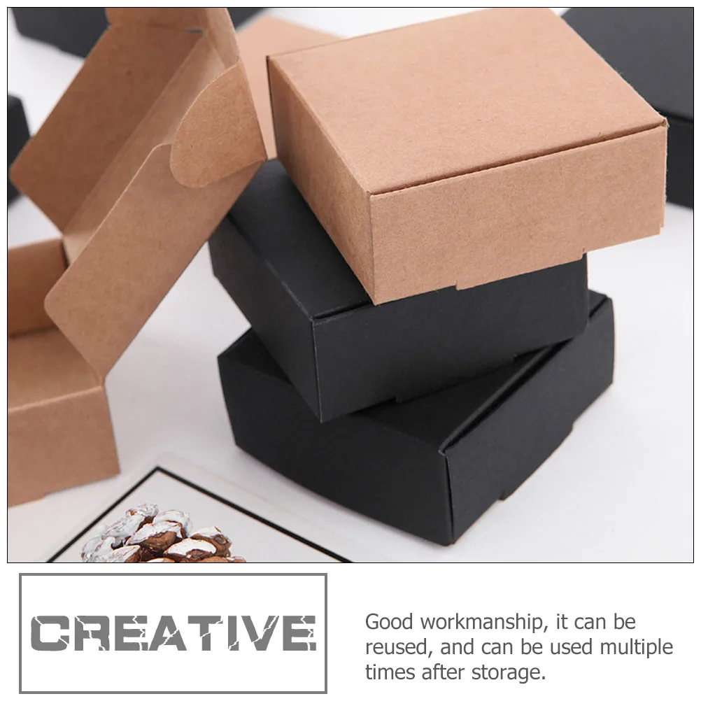 

24pcs Folding Paper Storage Multi-Functional Packing Set For Gift Shipping Black Craft Packaging Cases Light Reusable