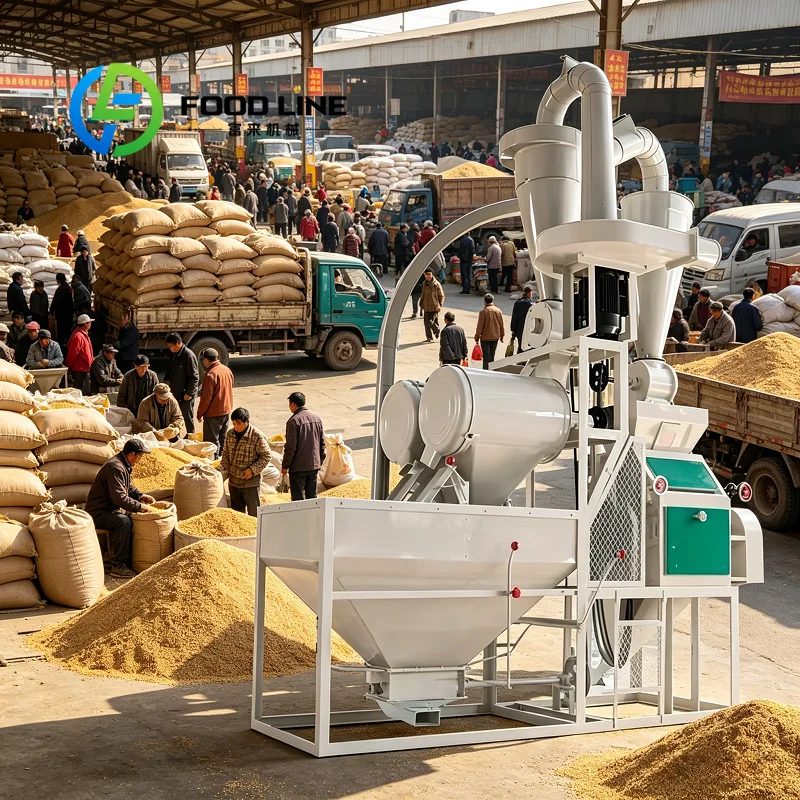 Fully Automatic Wheat Flour Milling Machine Detachable Sieve Tray Simplifies Daily Bran Residue Cleans After Finishing Milling
