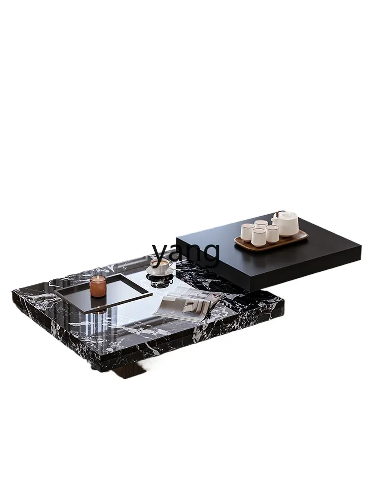 LMM household small apartment simple modern high-end floor-to-ceiling TV cabinet coffee table combination