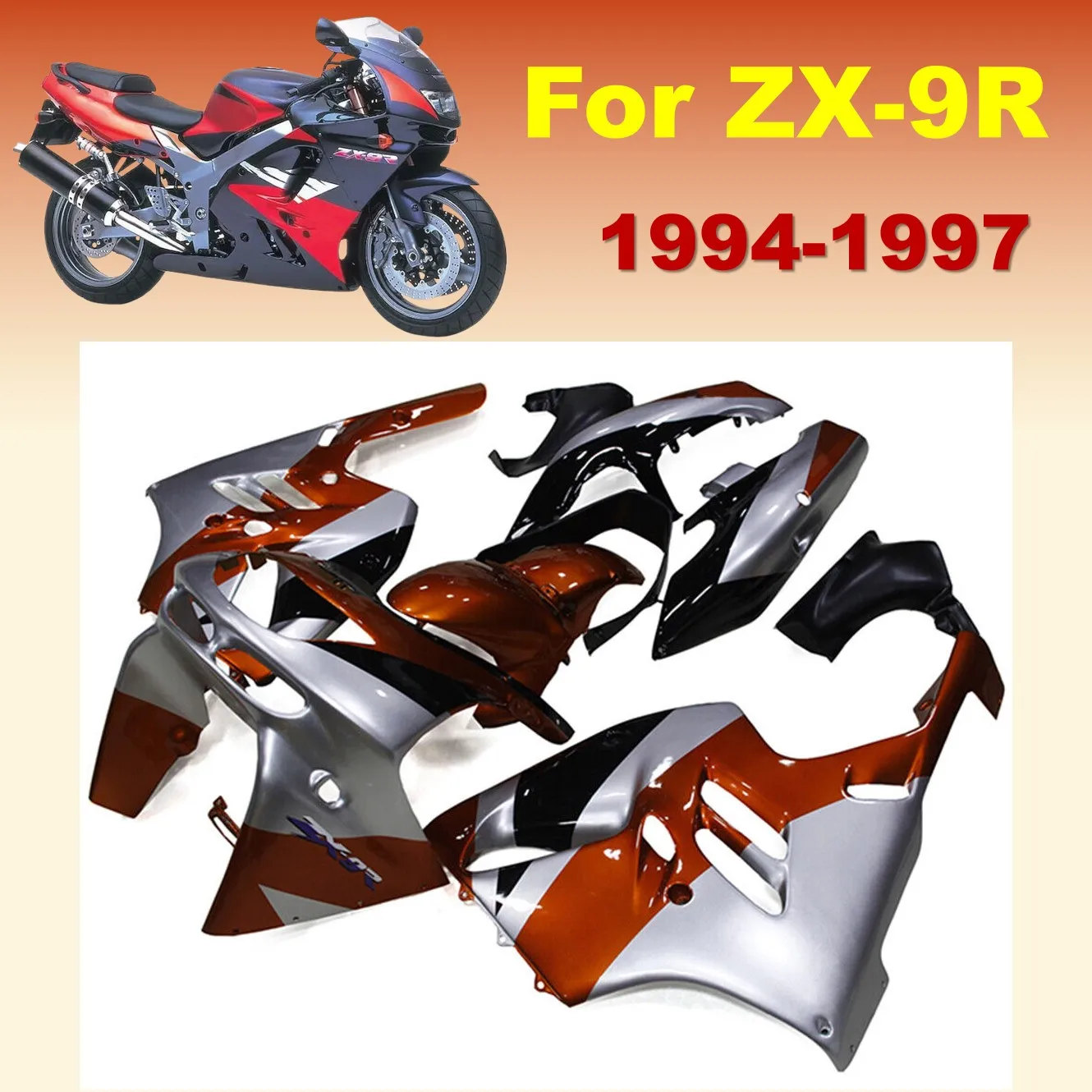 Motorcycle Accessories Fairing kit Fit for ZX-9R 1994 1995 1996 1997 ZX9R 94-97  Rebuild Repair Parts Fairings set  ZX9R  94-97