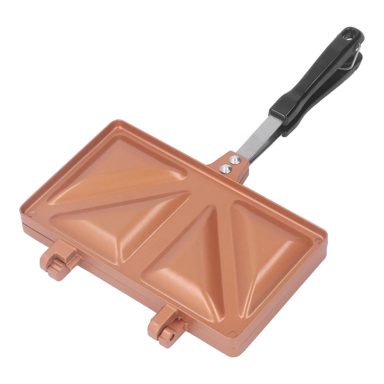 Double Sided Frying Pan Aluminum Alloy Hot Dog Toaster Sandwich Baking Pan for Home Kitchen