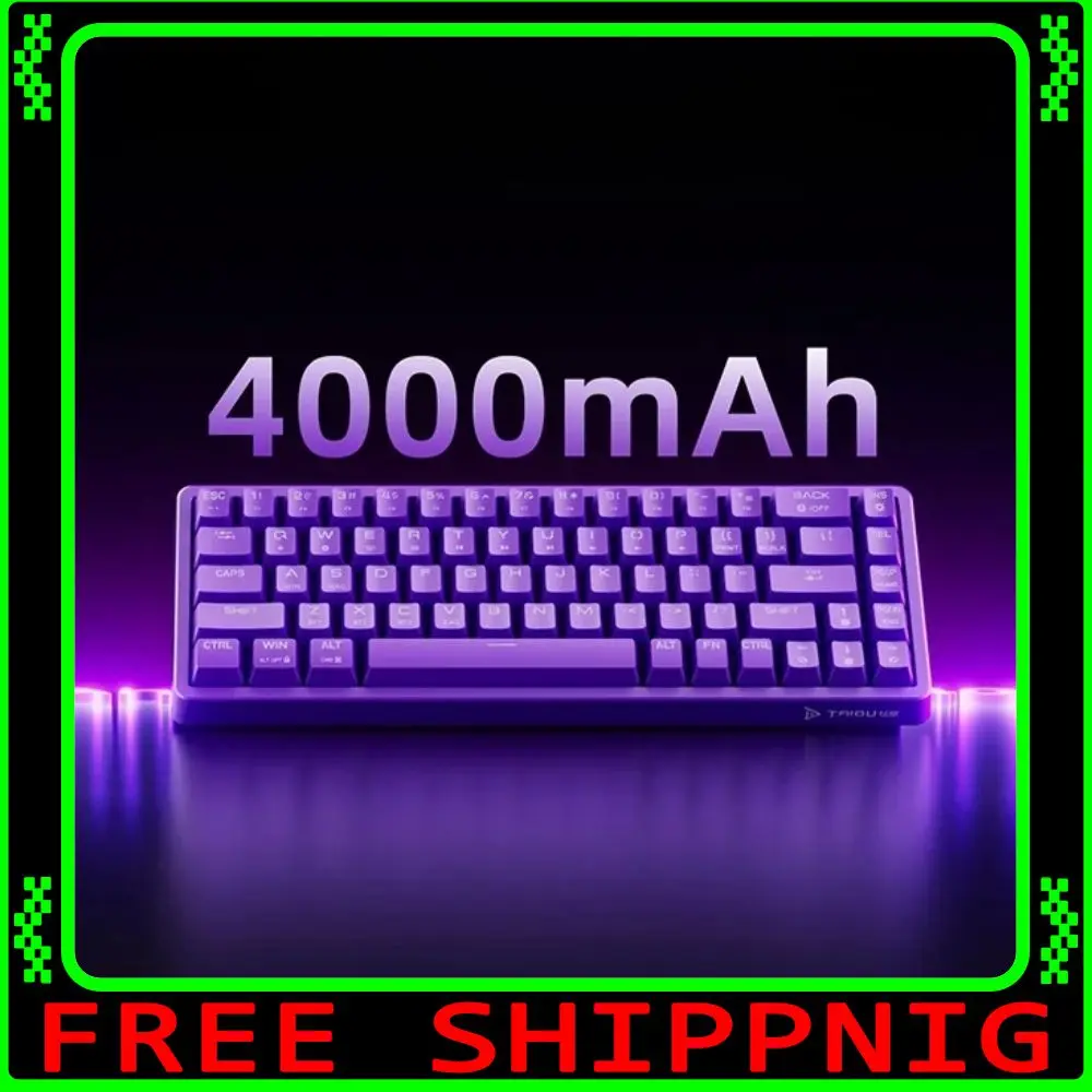 TAIDU KB02 Wireless Three Mode 68 Keys Mechanical Keyboard Hot Swap Bluetooth Gasket  RGB Light Gaming Offcie Multifunction Gift