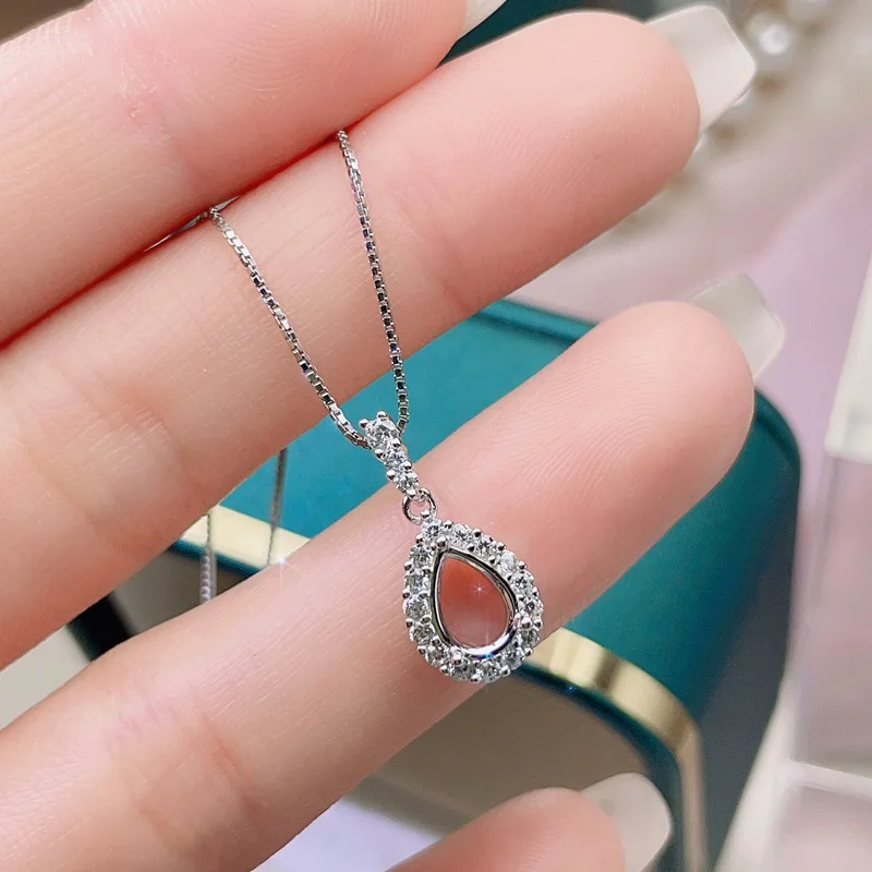 Sterling Silver Gemstone Pendant Setting Wholesale Price 925 Silver Jewelry Making Supplier  for Jewelry Shop