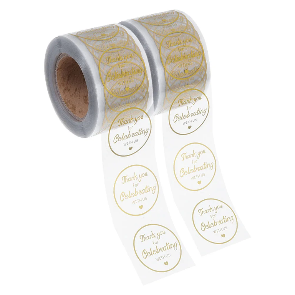 

Круглая золотая фольга, уплотнительные наклейки «Спасибо», устойчивые к разрыву прозрачные этикетки для упаковки подарков, упаковки, заказы, маленькие