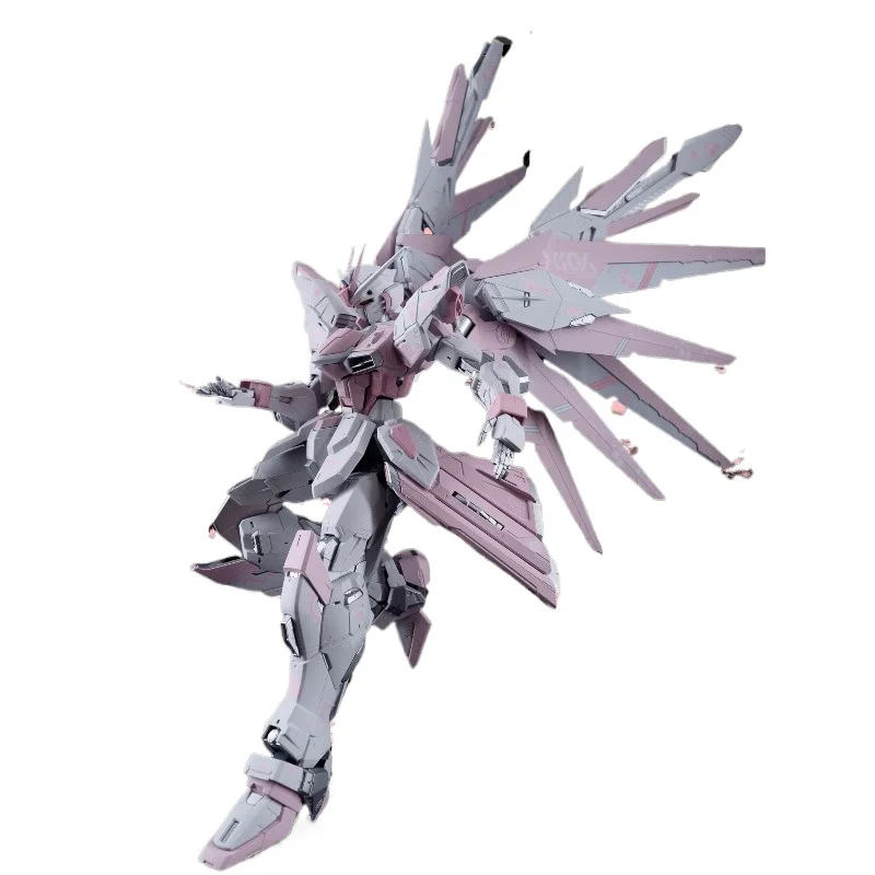 

Gundam finished product, Japan Bandai MG series Roselle pink cherry blossom free Gundam color change model, Gundam figure model