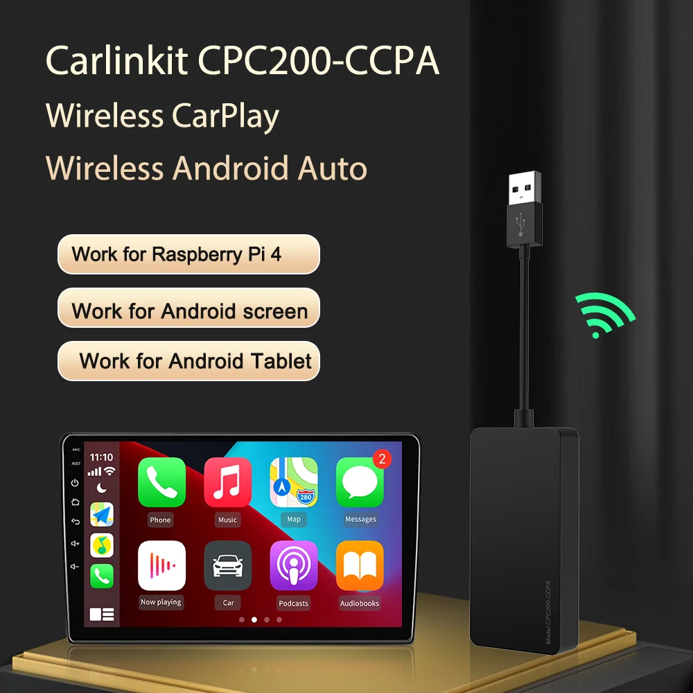 Autokit مشغل سيارة لاسلكي ، أندرويد Dongle التلقائي ، CPC200 CCPA ، وحدة رئيسية لنظام أندرويد