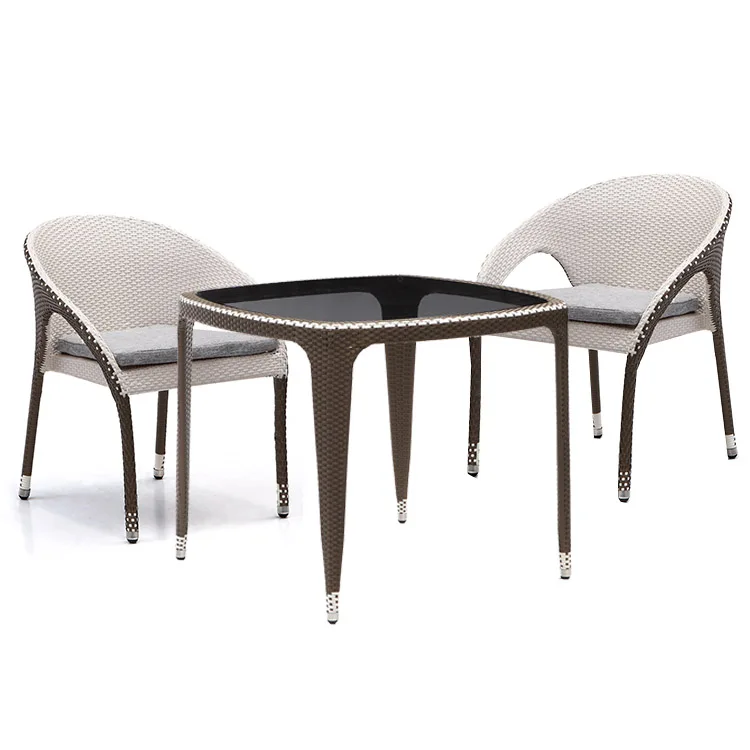 Großhandel Widerstand Moderne Outdoor Garten Runde Couchtisch Rattan Korbmöbel Set Für Villa