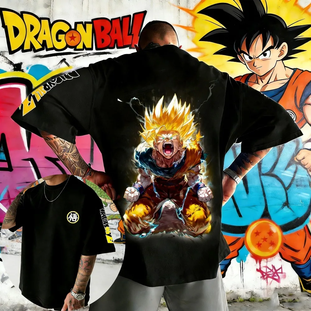 

Oversized Cosplay Costumes Dragon Ball Goku 2026 Summer New Product Harajuku Anime Printed Y2K Hip Hop Casual Unisex T-shirt