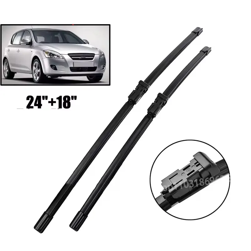 

Wiper LHD Front Wiper Blades For Kia Ceed Cee'd 2006 - 2009 Windshield Windscreen Clean Window Rain Brushes 24''+18''