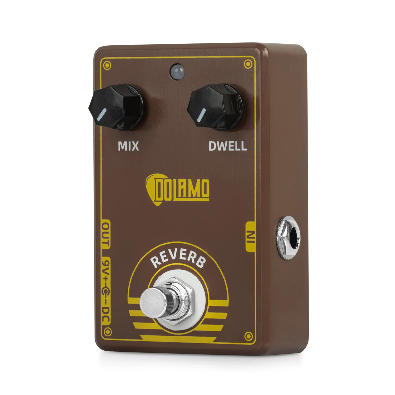 

Dolamo Reverb Guitar Effects Pedal Dwell/Mix DC 9V 6.35mm Interface Analog Amplifier Spring Reverb Electric Guitar Effector