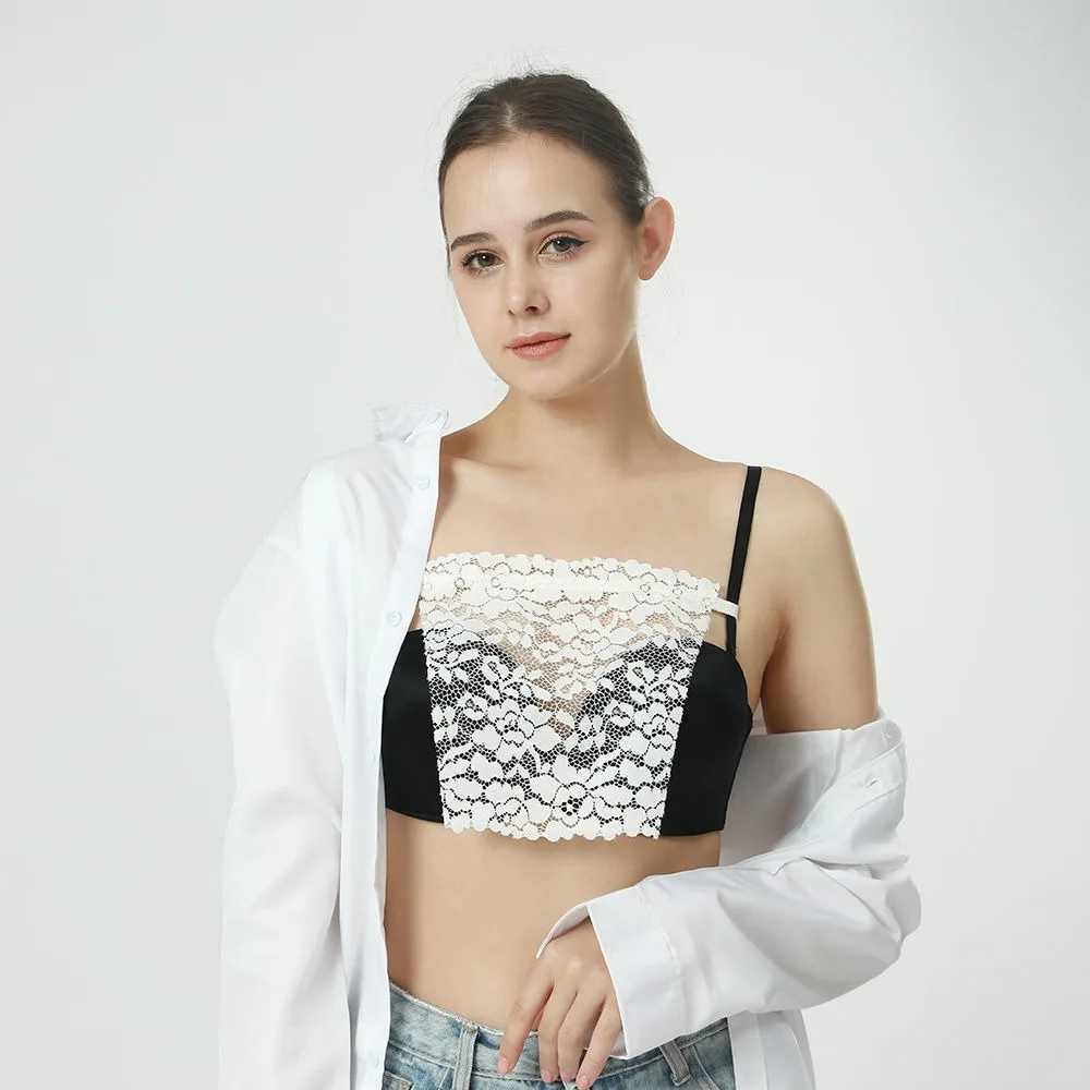 Sujetador de encaje con Clip Invisible, chaleco con escote, moda de verano