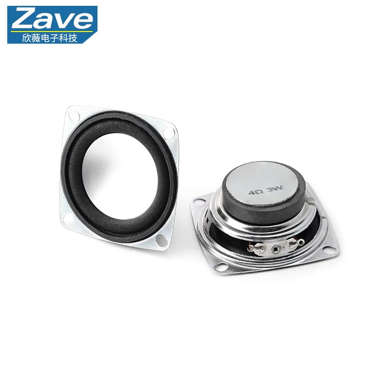 2-inch Square Speaker with Foam Edge, Outer Magnet, Pot Bottom, Diameter 52mm, 4 Ohm 3 Watt, Multimedia & KTV Microphone Loudspe