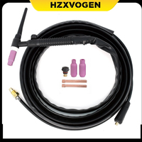 HZXVOGEN WP17V TIG Welding Torch 4M Cable Tig Welder Gun Torches With 10-25mm² Quick Connector For Soldering Welding Equipment