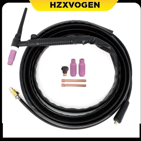 HZXVOGEN WP17V TIG Welding Torch 4M Cable Tig Welder Gun Torches Quick Connector For Soldering Welding Equipment