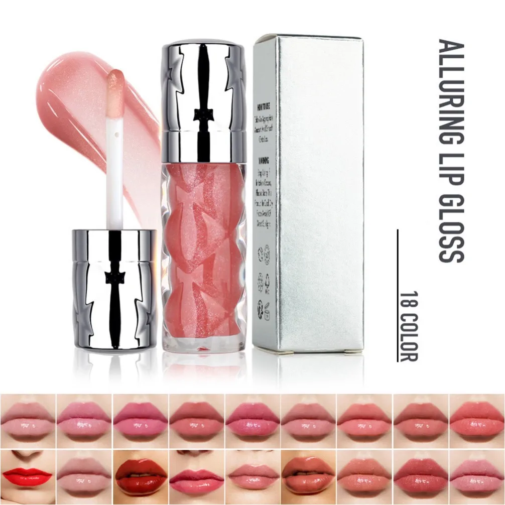 18 Colors Custom Logo Waterproof Moisturizing Vegan Lip Gloss Shimmer Private Label Makeup Lipgloss Wholesale Mac Cosmetics