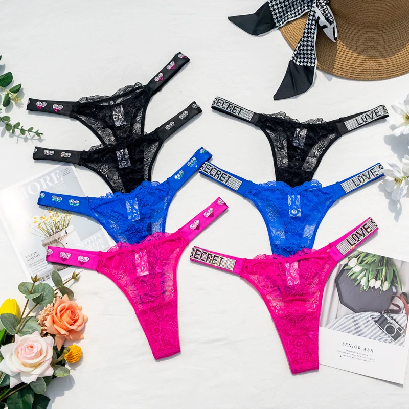 

Women Thongs Sexy Lace Female Underwear See Through Low Rise Women Panties Floral Seamless Underpanty G String Ladies Tanga