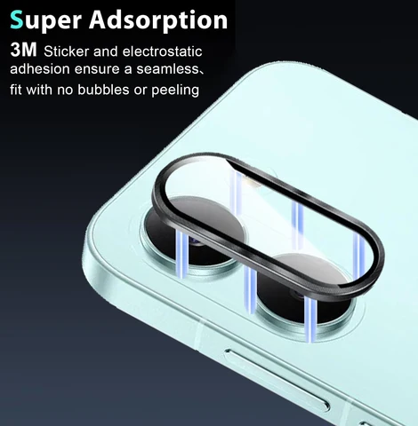 Защитное стекло 3D с изогнутыми краями для камеры Xiaomi Poco X8 Pro Max, металлическое кольцо-накладка на объектив для Xiaomi Poco X8 Pro Max