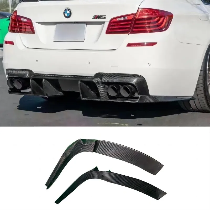 For BMW 5 Series F10 M Sport M5 2011-2016 Carbon Fiber FRP Rear Bumper Lip Diffuser Splitters Spoiler