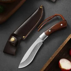 1pc,Stainless steel fruit straight knife, high hardness multi-function Mongolian knife, eat meat boning knife, handle meat knife