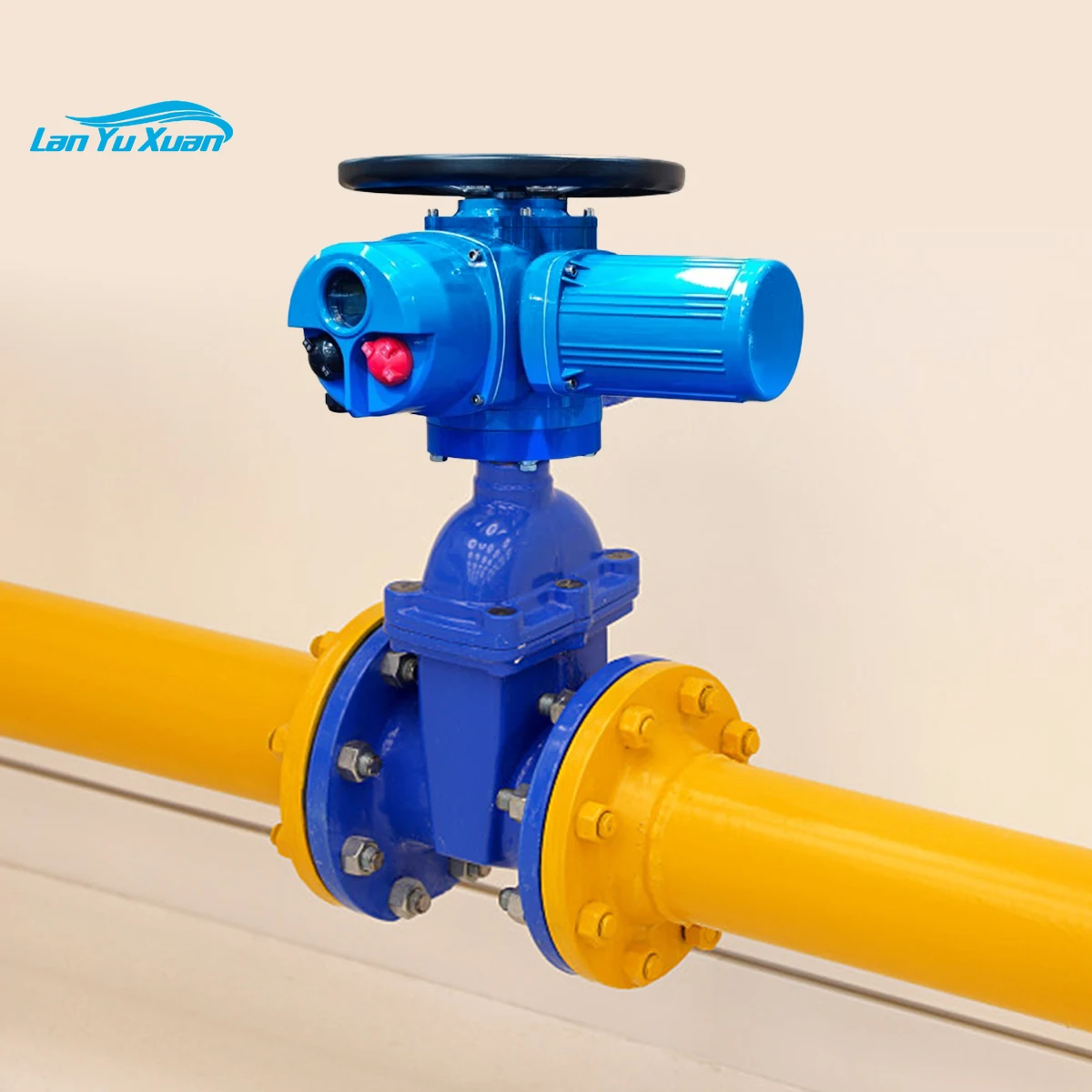 SONGO Double flange on/off  electric 6inch gate Valve cast iron class150 class30 380V  Multi-turn Motorized Electric Actuator