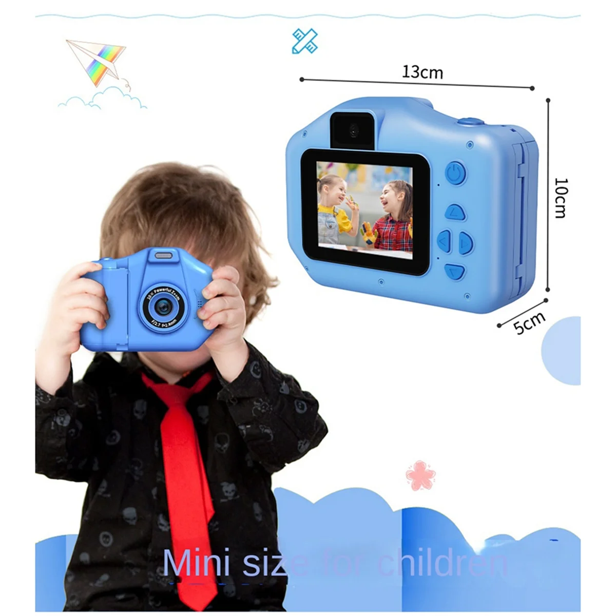 Kids Instant Printing Camera with 1080P Selfie Digital Camera Girls Boys Birthday Gift Pink