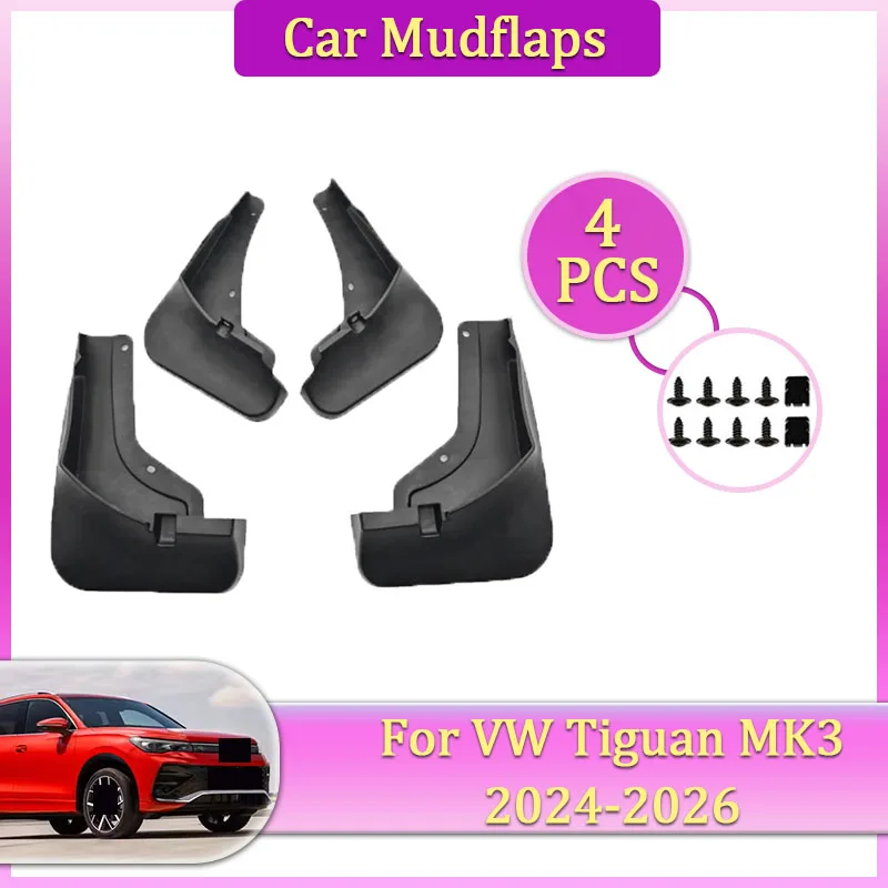 

Car Mudguard Anti-splash Wheel Mud Guards Fender Mudflaps Tools Accessories For Volkswagen VW Tiguan R Line MK3 2024 2025 2026