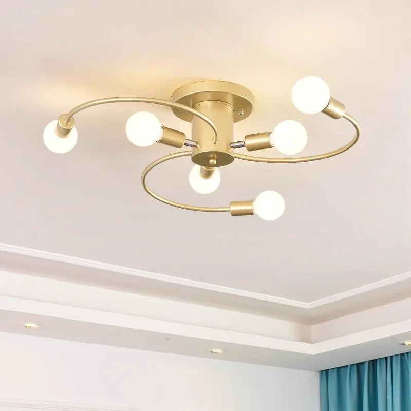 Living Room Ceiling Light European Bedroom Ceiling Light Modern Iron Chandelier Ceiling Lamp Dining Room Kitchen Decorations