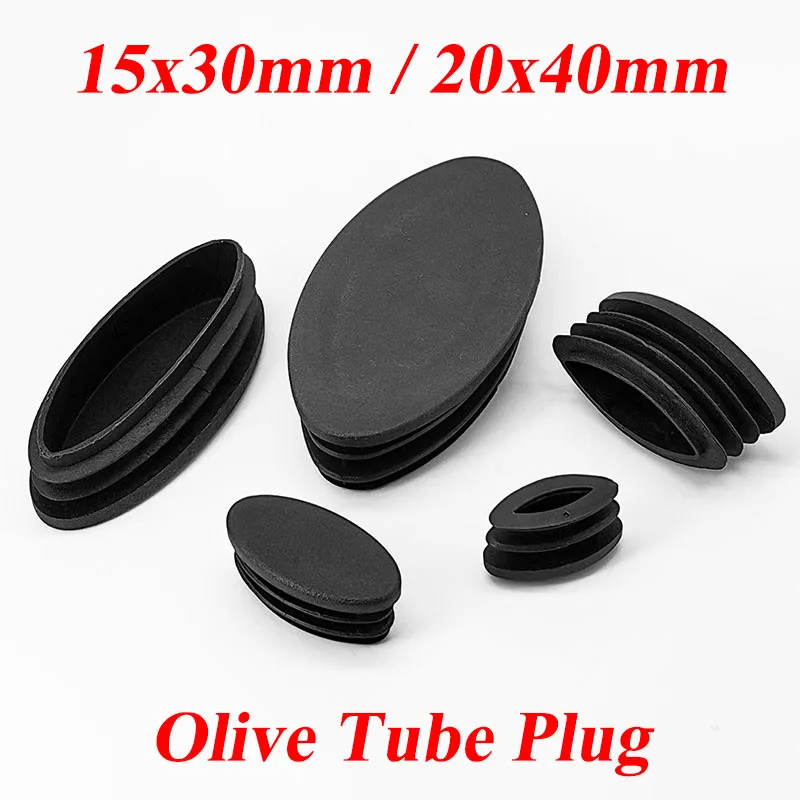 15x30mm 20x40mm Olive Tube Plug Tube Ending Protector Caps Non-slip Table Foot Dust Cover Chair Leg Socks Floor Protectors Pad