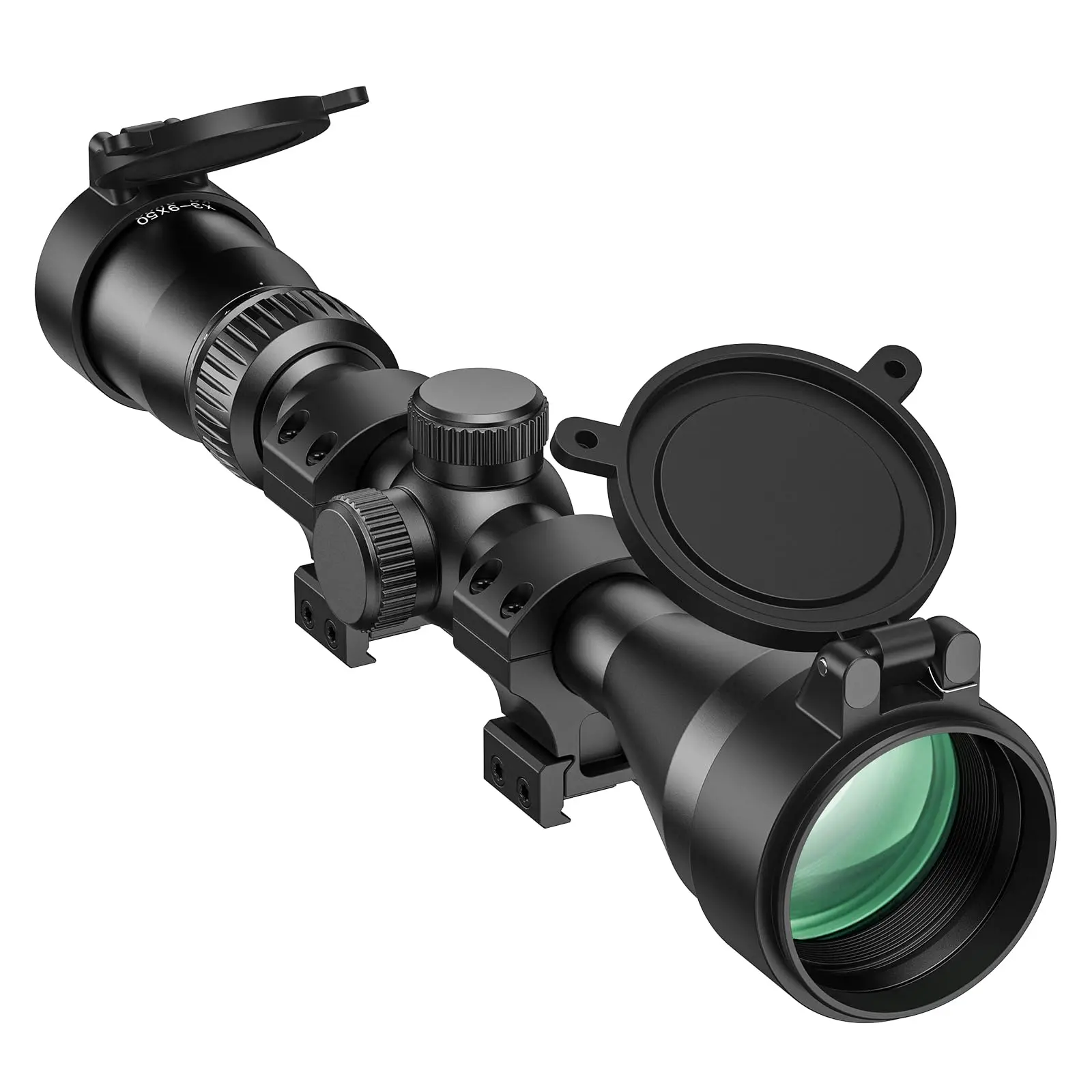 

Riflescope 3-9X50 Mil-Dot Reticle Optics Objective Lens Diameter 50MM with 20mm Scope Rings Fully Multi-Coated