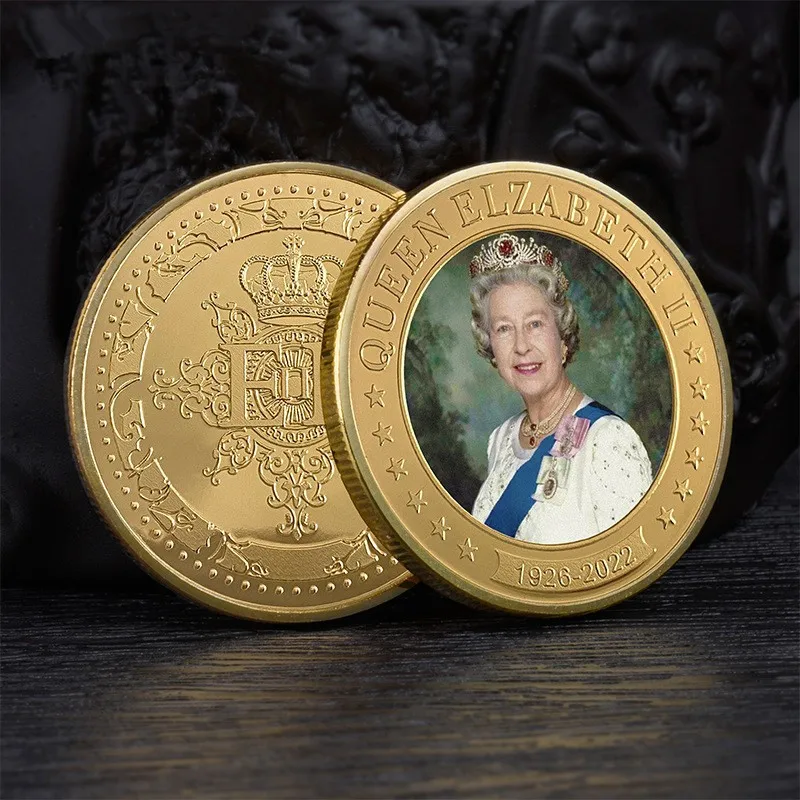 British Elizabeth II Coin Majesty Queen Coinning One Dollar Gold Prince Philip Australia Plated Souvenirs