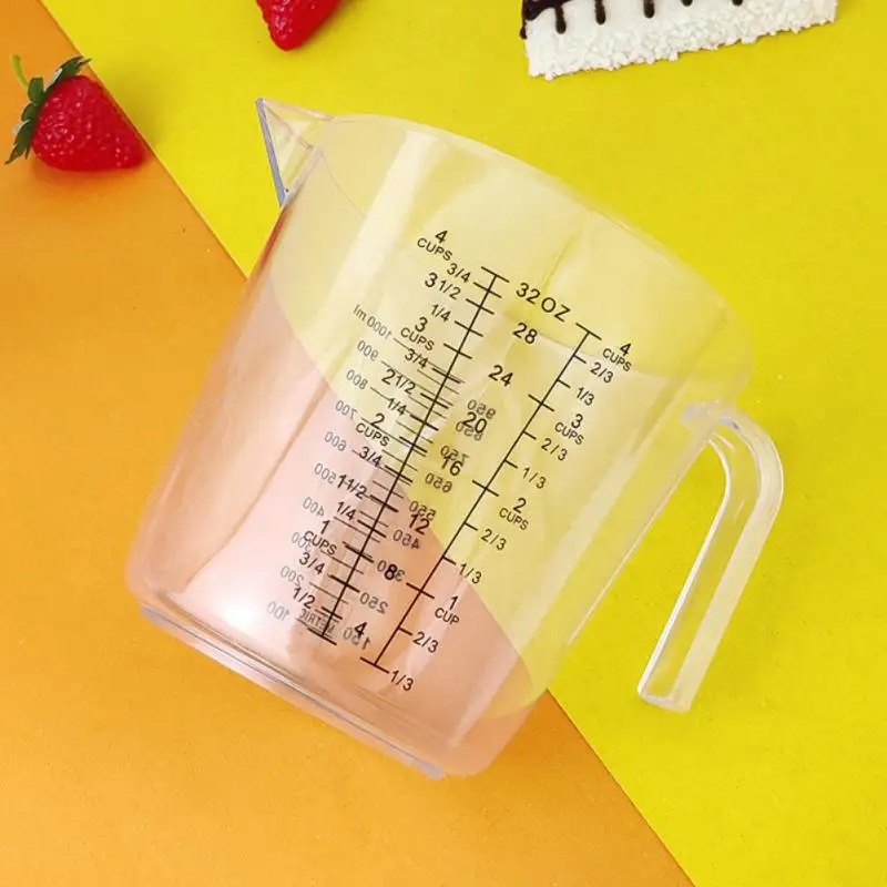 Liquid Measuring Cup Measuring Cylinder With Handle Plastic With Scale Measuring Cup Easy To Clean Food Grade Measurement
