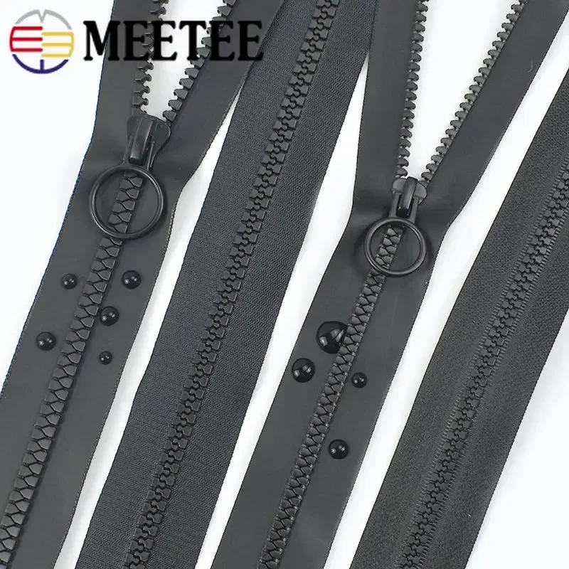 2/5M 5# 8# Waterproof Zippers with Zipper Puller Resin Zip Tape for Outdoor Tent Jacket Repair Kit Clothes Sewing Zips Accessory